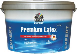 Фарба латексна біла для внутрішніх робіт Dufa Premium Latex DE200, 10 л, білий, матовий 14071 фото