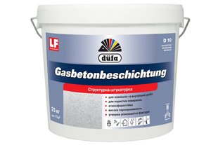 Штукатурка структурна Dufa Gasbetonbeschichtung D10, 15 кг, білий 76508 фото