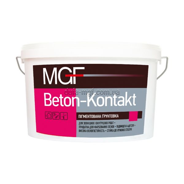 Грунтовка MGF Beton-Kontakt, 1,4 кг, розовый 17068 фото