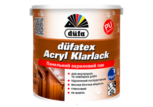 Лак панельный акриловый Dufa Dufatex Acryl Klarlack, 0,75 л, глянцевый 3899 фото