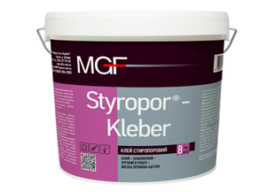 Клей стиропоровий MGF Styropor-Kleber M18, 1 кг, білий 79024 фото