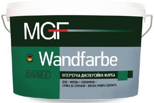 Фарба водно-дисперсійна для внутрішніх робіт MGF Wandfarbe M1a, 1,4 кг, білий, матовий 36175 фото