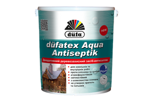 Пропитка-антисептик декоративная Dufa Dufatex Aqua Antiseptik, 0,75 л, белый 14760 фото