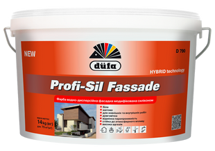 Фарба водно-дисперсійна фасадна модифікована силіконом Dufa Profi-Sil Fassad, 14 кг 3900 фото