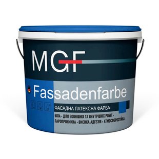 Фарба фасадна MGF Fassadenfarbe M90, 1,4 кг, білий, матовий 77867 фото