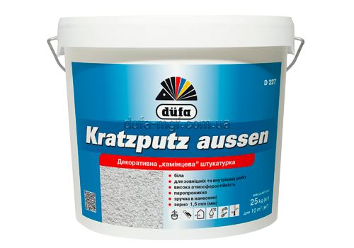 Штукатурка акрилова «баранчик» Dufa Kratzputz aussen D227, 25 кг, білий 70624 фото